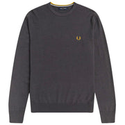 FRED PERRY Pull Classic Crew In Lana E Cotone Uomo Gun Metal K9601 G85GUNMETAL 