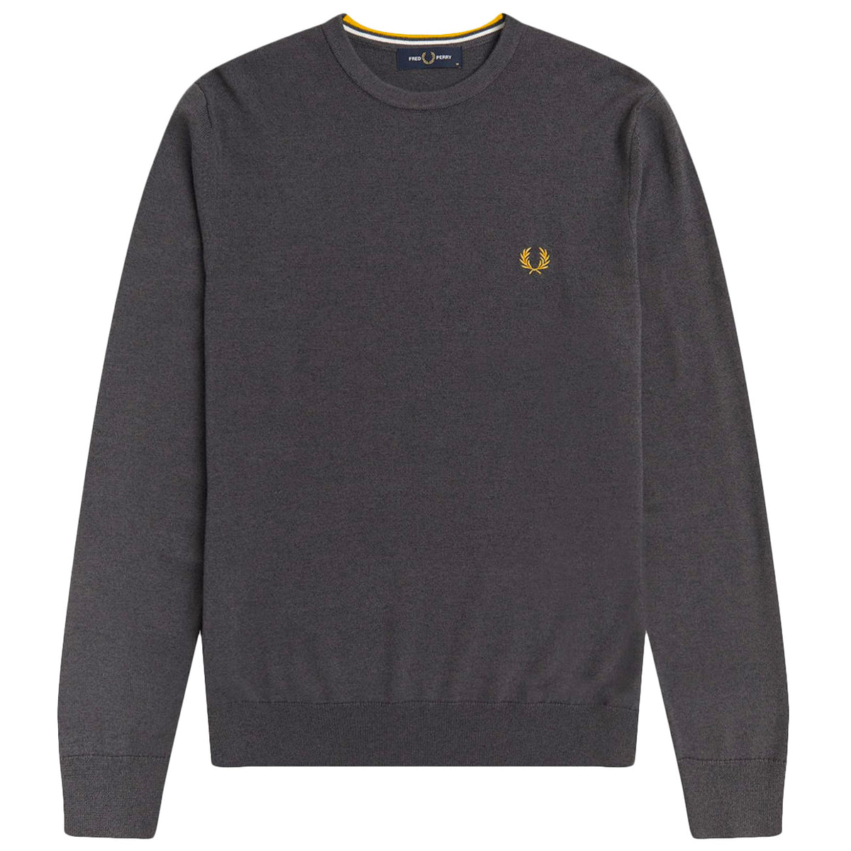 FRED PERRY Pull Classic Crew In Lana E Cotone Uomo Gun Metal K9601 G85GUNMETAL 