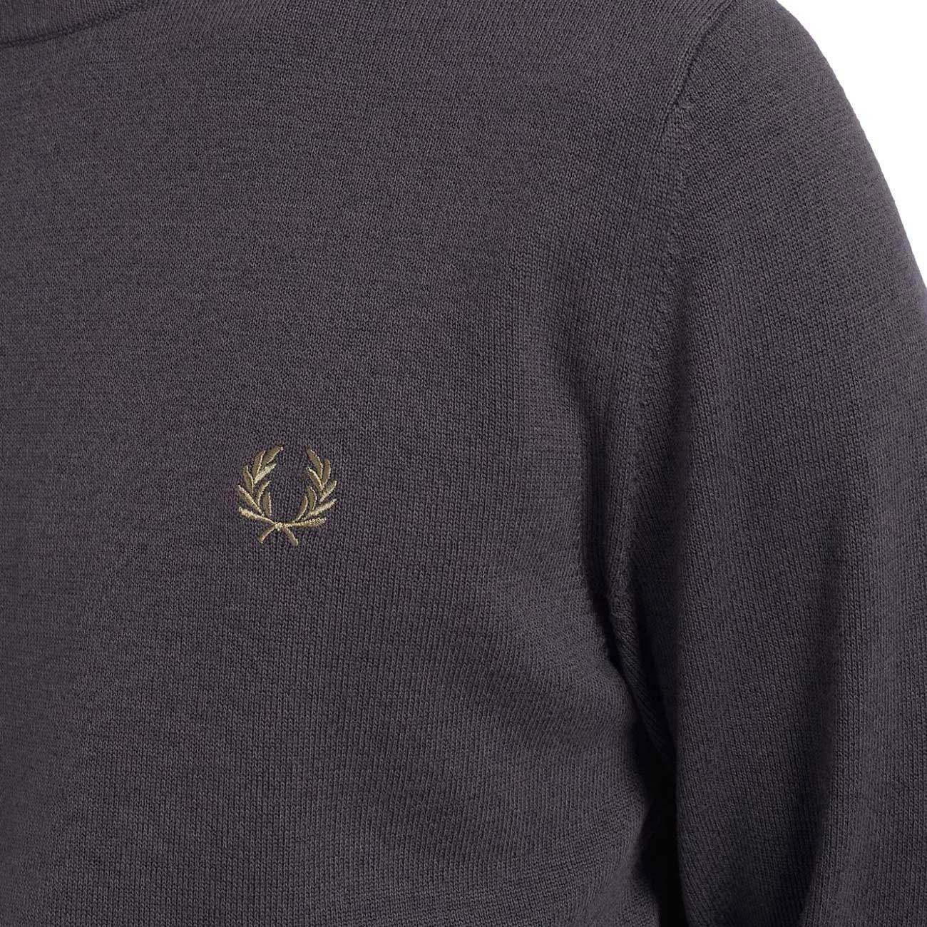 FRED PERRY Pull Classic Crew In Lana E Cotone Uomo Gun Metal K9601 G85GUNMETAL 