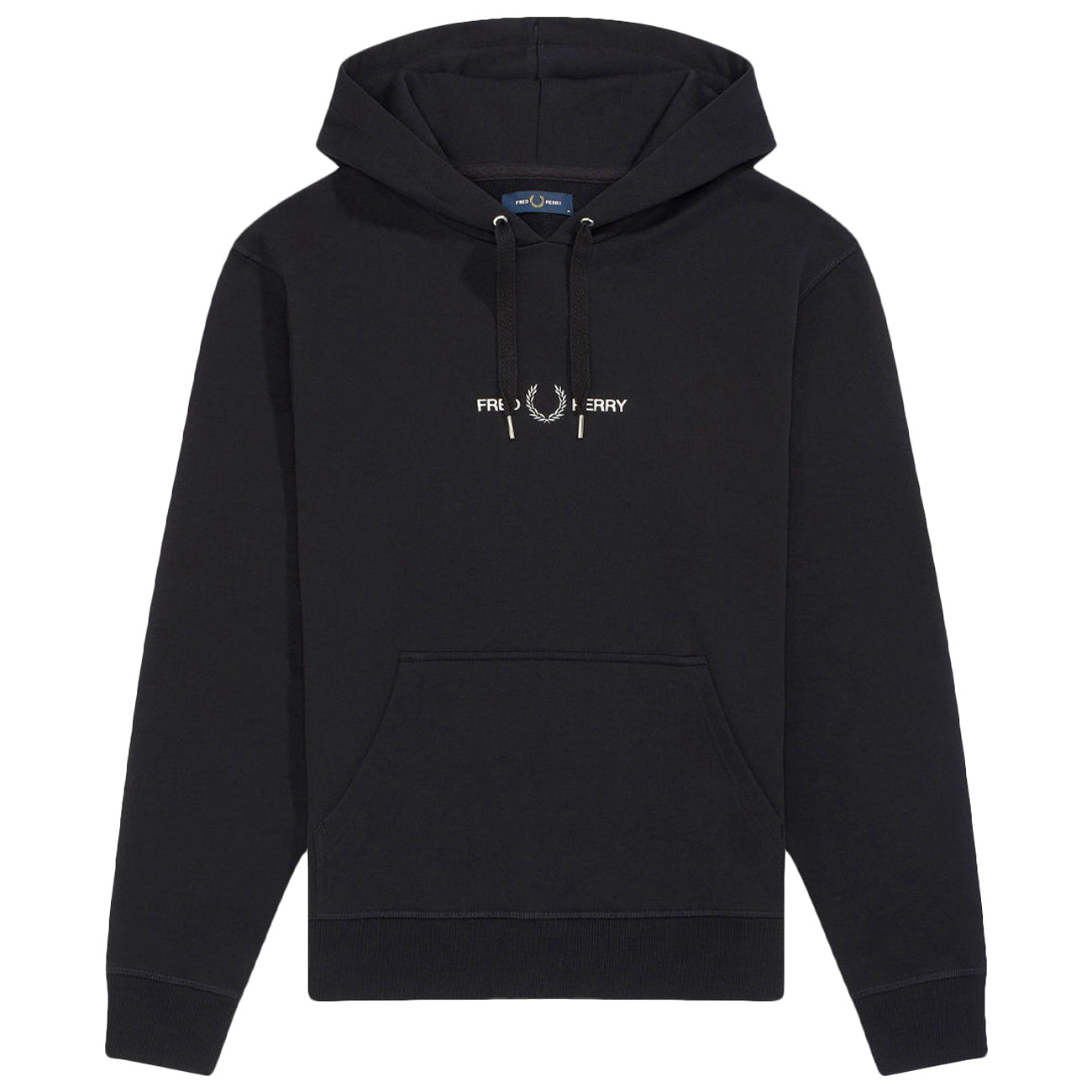 Felpa Con Cappuccio E Ricamo Uomo Nero M8673 102.NERO FRED PERRY 