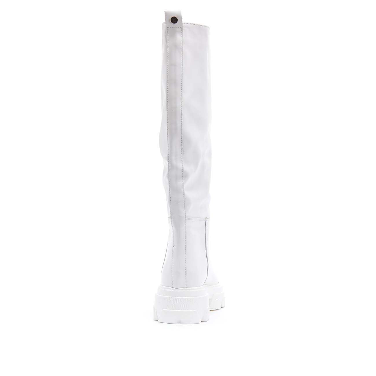 GISEL MOIRE Stivali Alti In Vitello Donna Bianco GM/HOPE/E BIANCO 