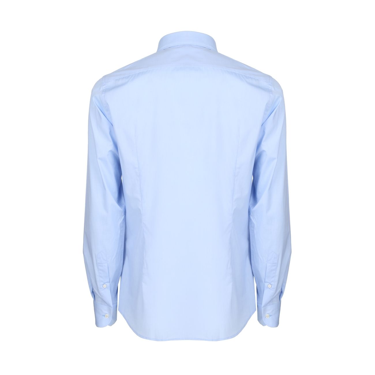 GUGLIELMINOTTI Camicia Slim In Cotone Stretch Con Collo Alla Francese Uomo Azzurro GUG/1SRAFRH UB1AZZ 