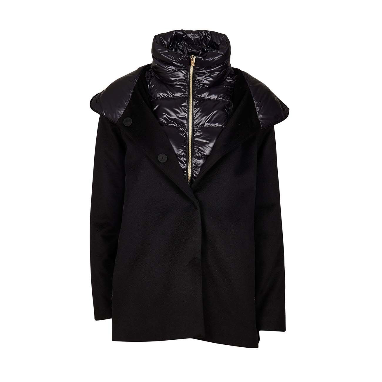 HERNO Piumino Scampanato In Lana Donna Nero PI346D33313 9300 NERO 