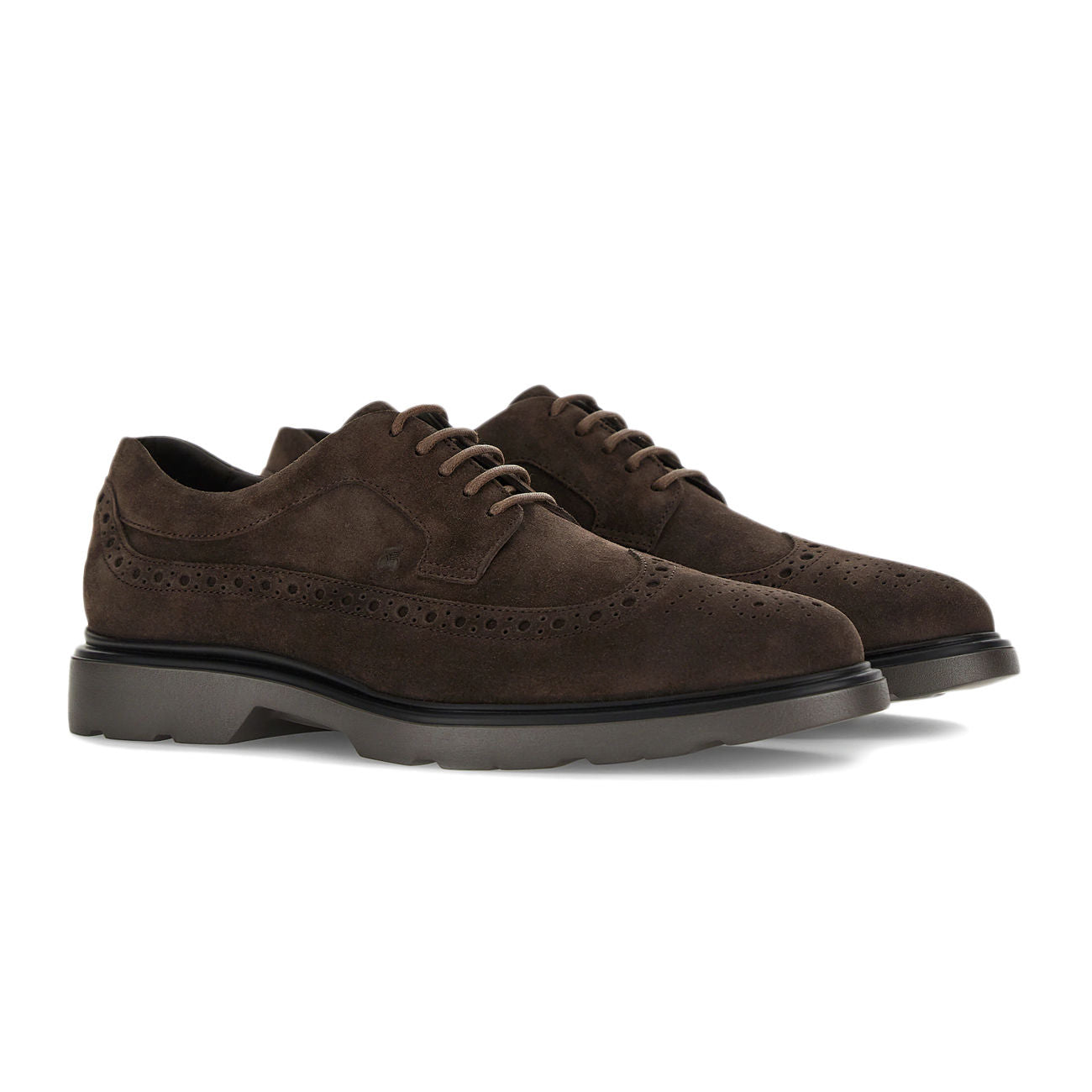 HOGAN Scarpe Route Classica Scamosciata Uomo Moro HXM3930BX60HG09999 MORO 