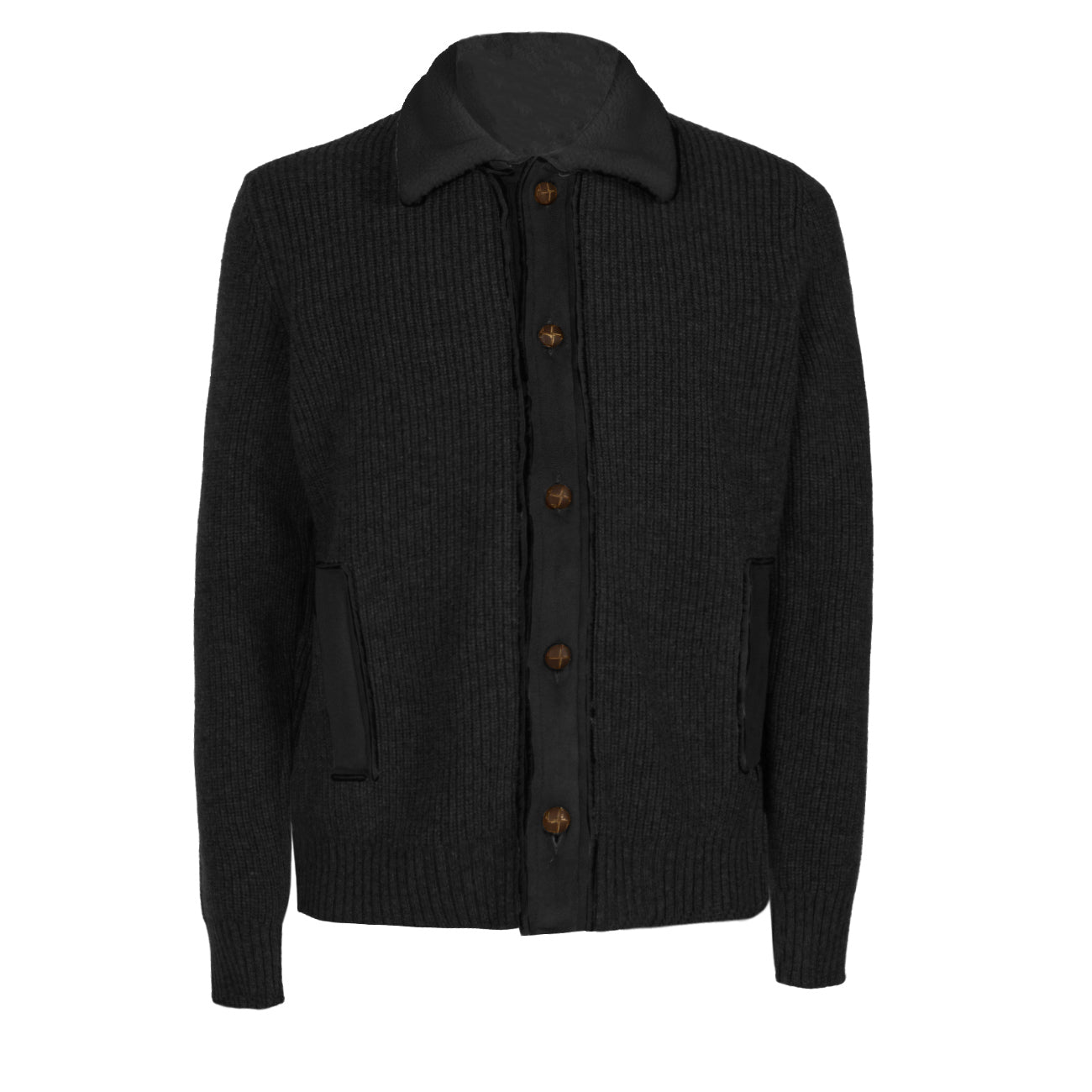 LA FILERIA Blouson Con Inserti In Montone Uomo Nero 13112/25015 099 NERO 