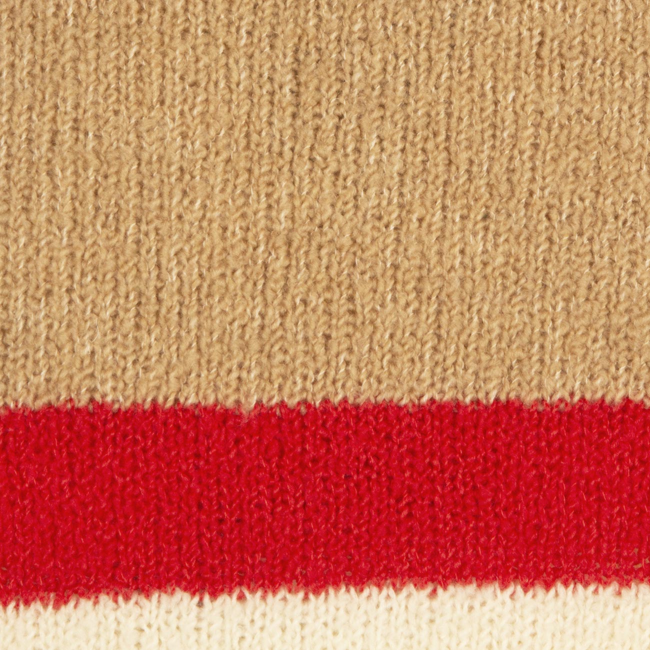 LA FILERIA Pull In Lana Uomo Cammello Bianco Rosso 13183/31802 005 CAMMELLO/BCO/ROSSO 