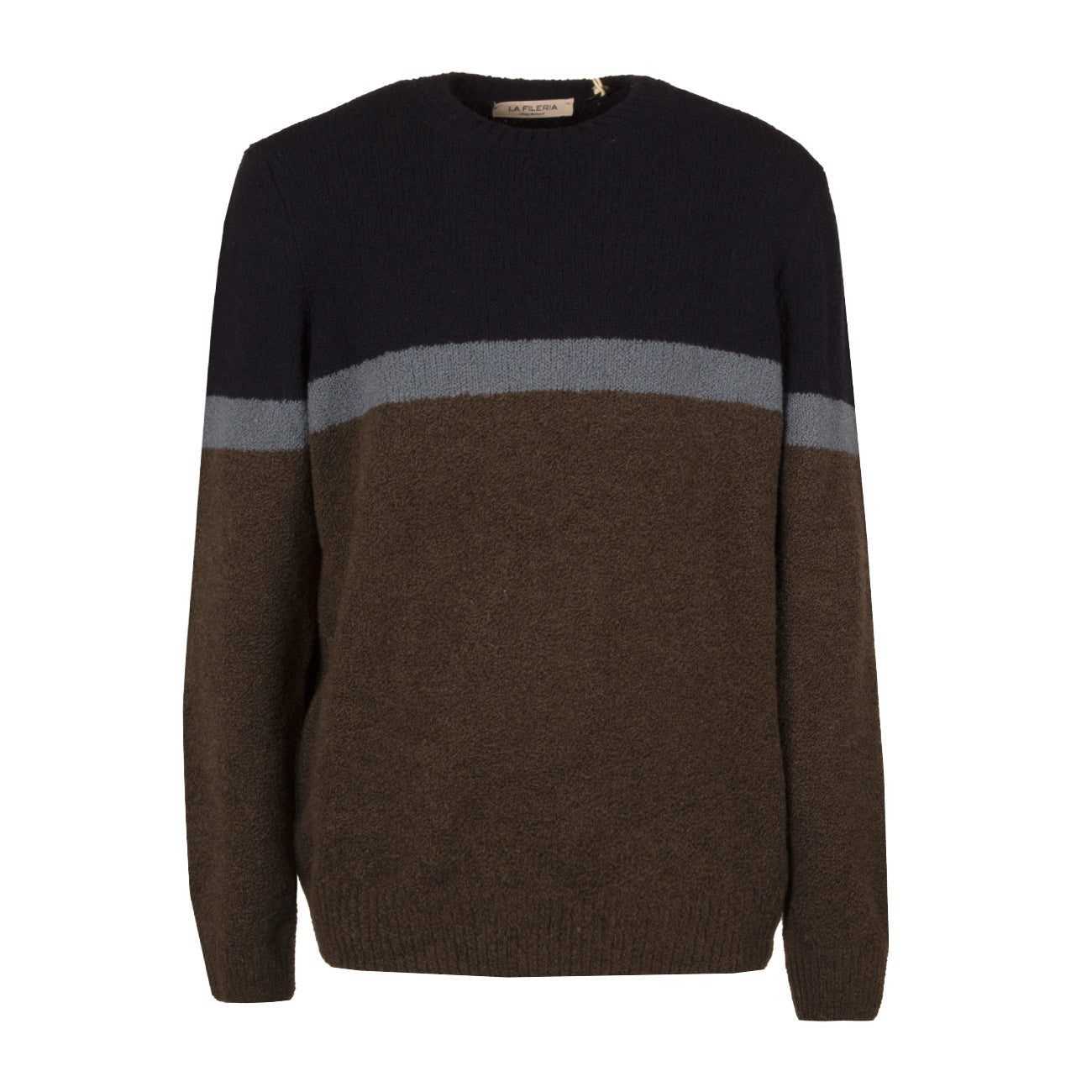 LA FILERIA Pull In Lana Uomo Blu Marrone 13183/31802 190 BLU/MARRONE 