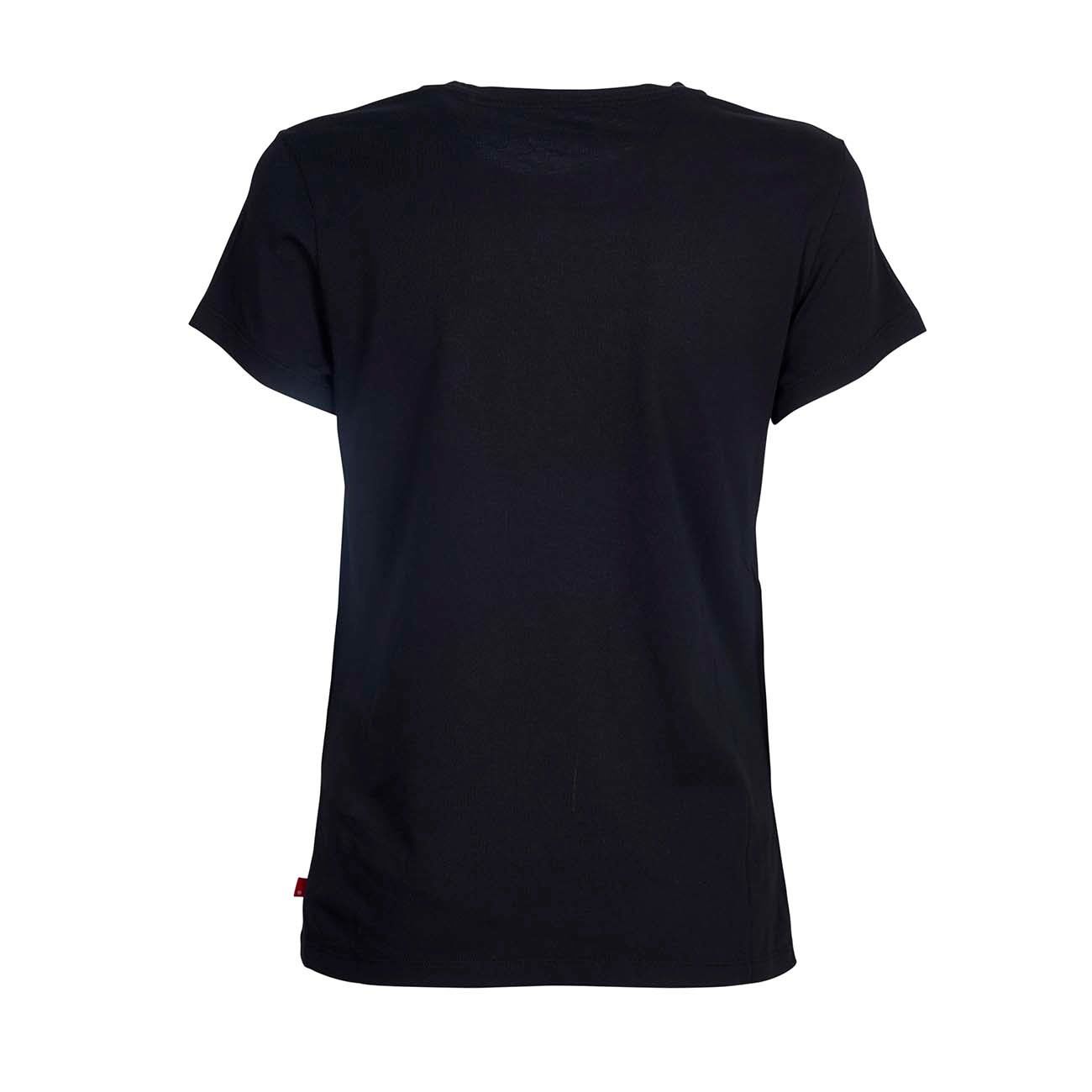 LEVIS T-Shirt The Perfect Graphic Tee With Logo Donna Nero Rosso LEVI/17369/0201 NERO/ROSSO 