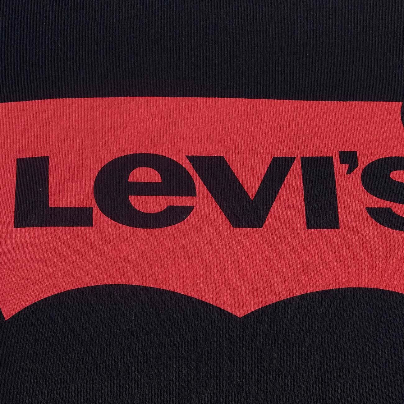LEVIS T-Shirt The Perfect Graphic Tee With Logo Donna Nero Rosso LEVI/17369/0201 NERO/ROSSO 