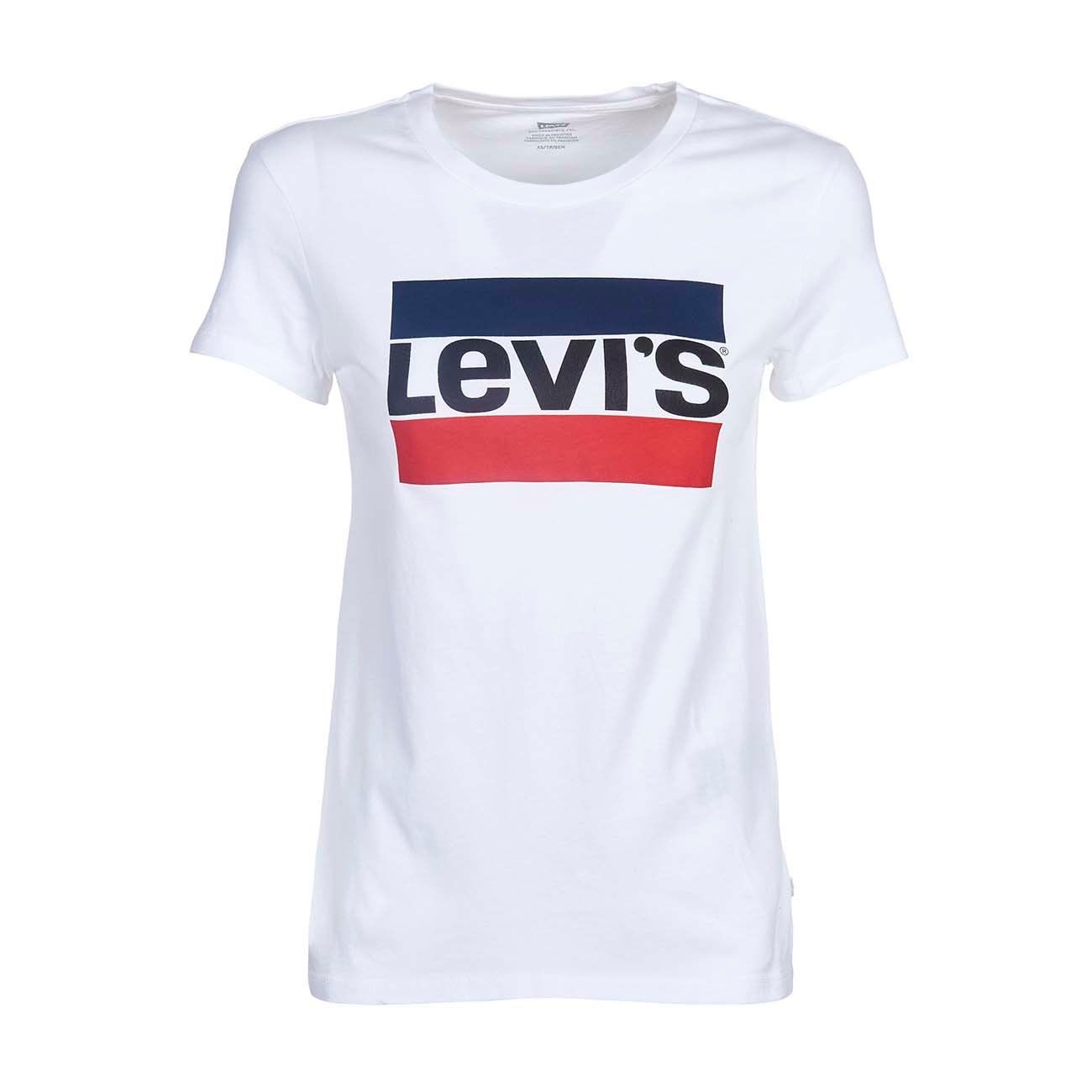LEVIS T-Shirt The Perfect Graphic Tee Logo Sportswear Donna Bianco Blu Rosso LEVI/17369/0297 BCO/BLU/ROSSO 