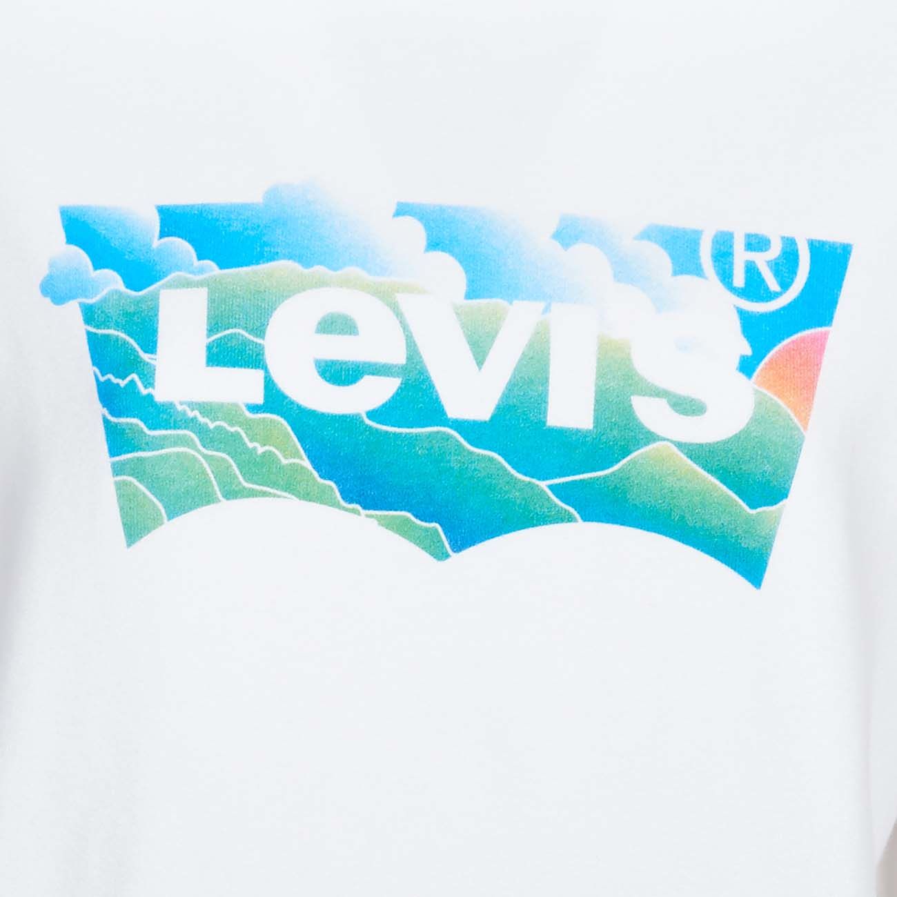 LEVIS Felpa Cappuccio E Tascone Con Stampa Cloud Donna Bianco LEVI/18487/0069 WHITE 