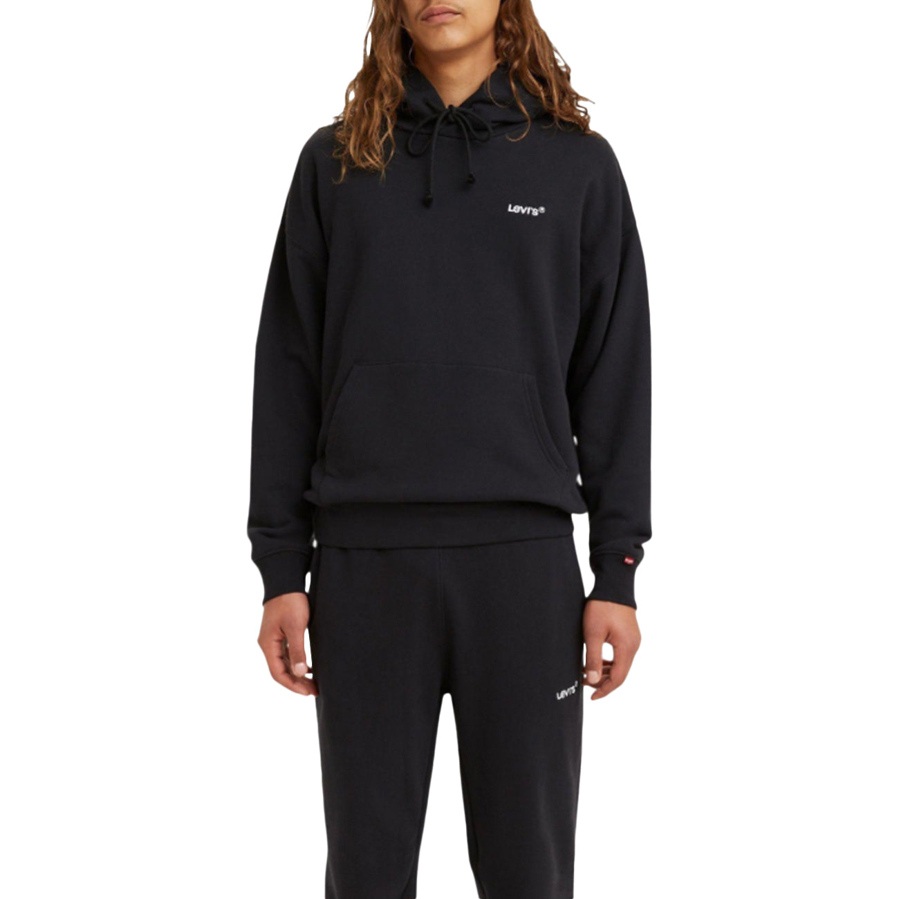 LEVIS Felpa Cappuccio E Tascone Red Tab Logo Uomo Mineral Black LEVI/A0747/0006 MINERALBLACK 