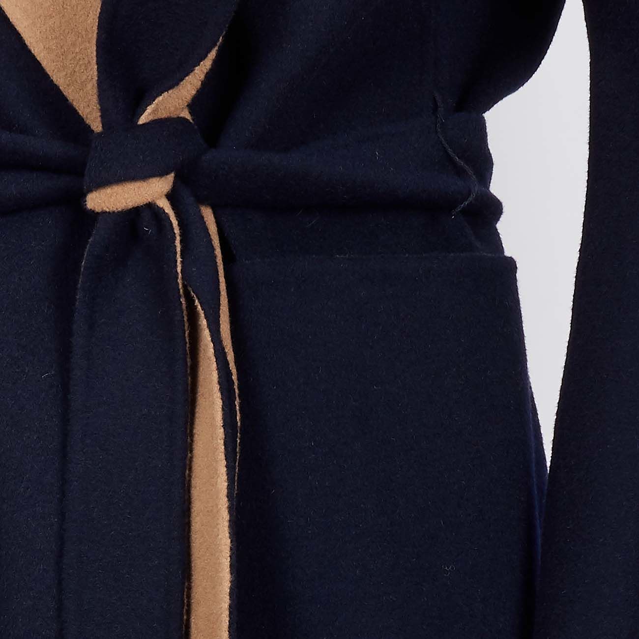 MAX MARA WEEKEND Cappotto Rail Reversibile In Lana Doppiata Donna Navy Cammello MM/50160319600 014NAVY.CAMMELLO 