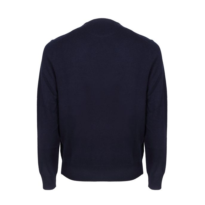 POLO RALPH LAUREN Pull Scollo A V In Lambswool Uomo Blu Navy 710667377 002 BLU NAVY 