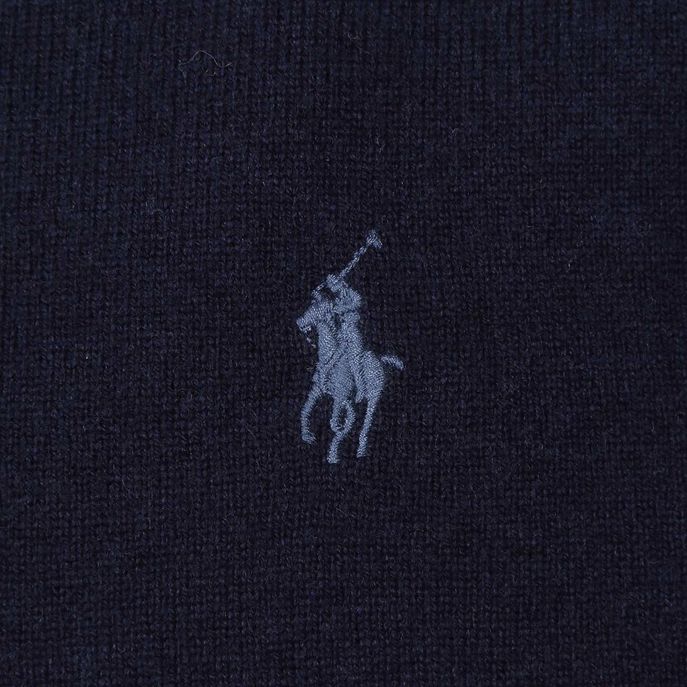 POLO RALPH LAUREN Pull Scollo A V In Lambswool Uomo Blu Navy 710667377 002 BLU NAVY 