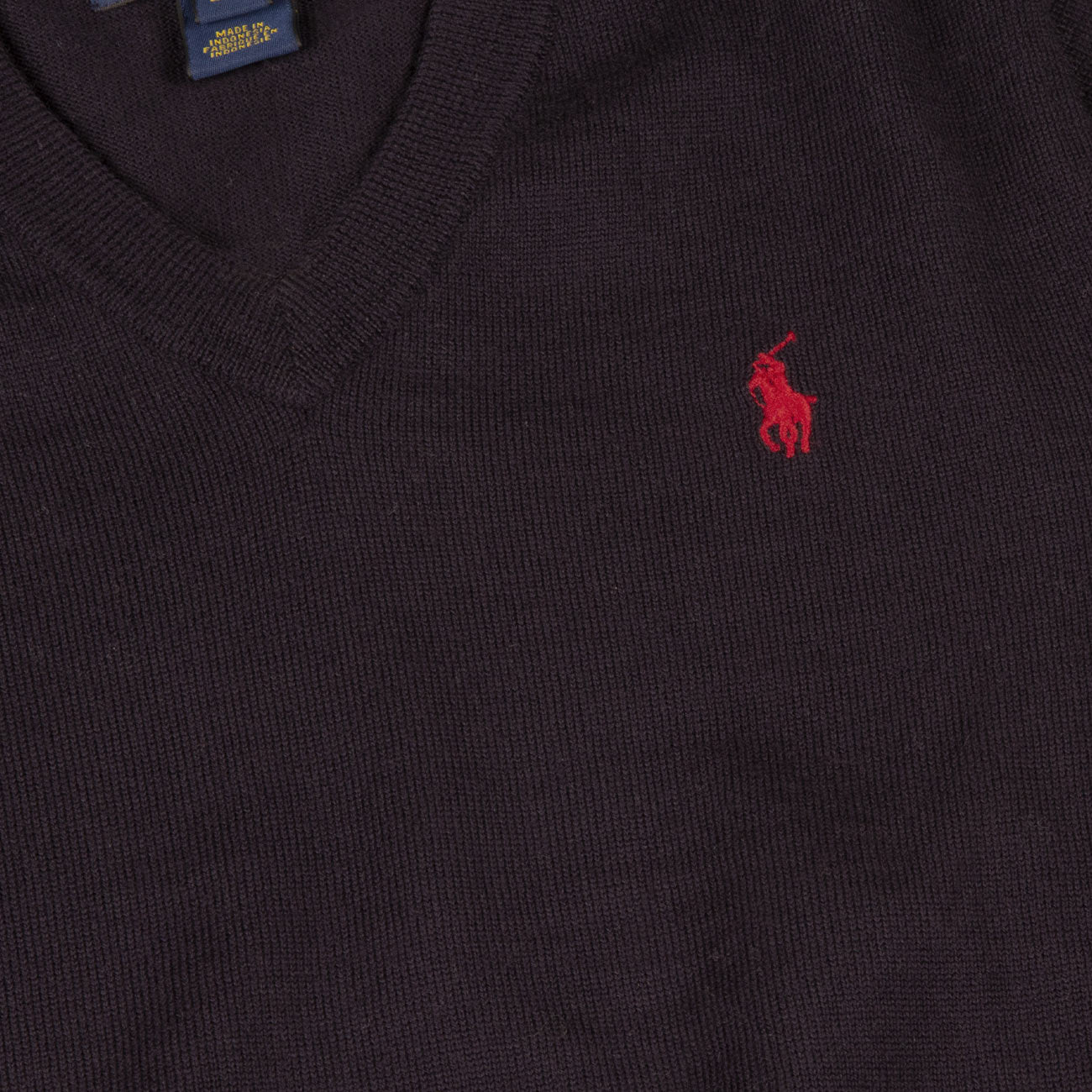 POLO RALPH LAUREN Pull Con Scollo A V Bimbo Blu Navy B40132F6-132F6 A49HN BLU NAVY 