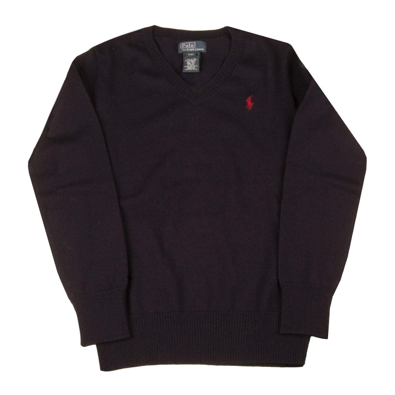POLO RALPH LAUREN Pull Con Scollo A V Bimbo Navy B40SSWN-W4812 B4501 NAVY 