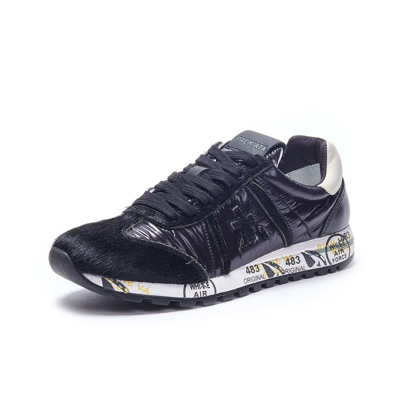 PREMIATA Sneakers Lucyd 4262 In Pelle E Cavallino Donna Nero LUCYD/4262 NERO 