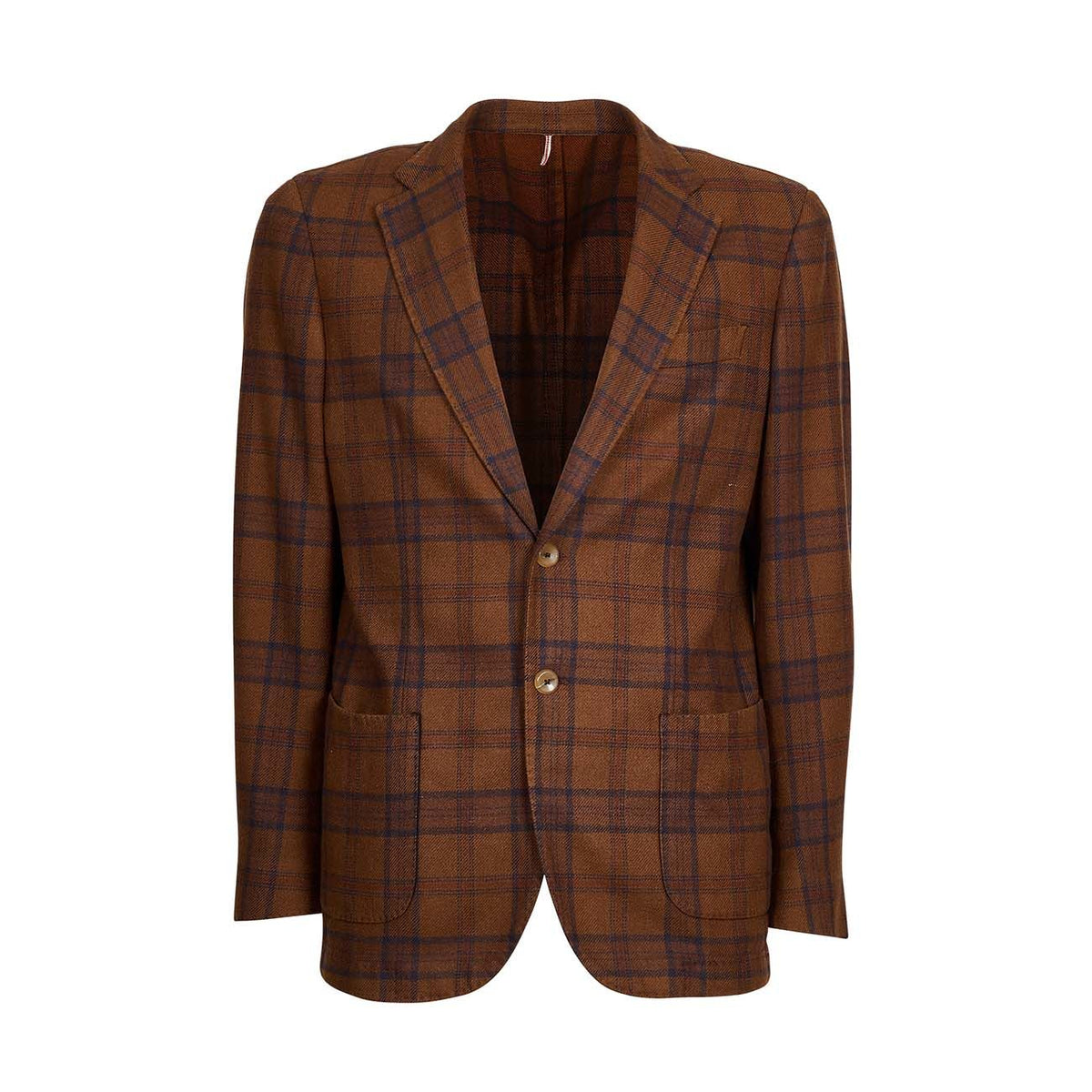 SANTANIELLO Giacca Scozzese Tartan A 2 Bottoni Uomo Cammello Blu SANTANIELLO/FLQ3081 54CCAMMELLO/BLU 