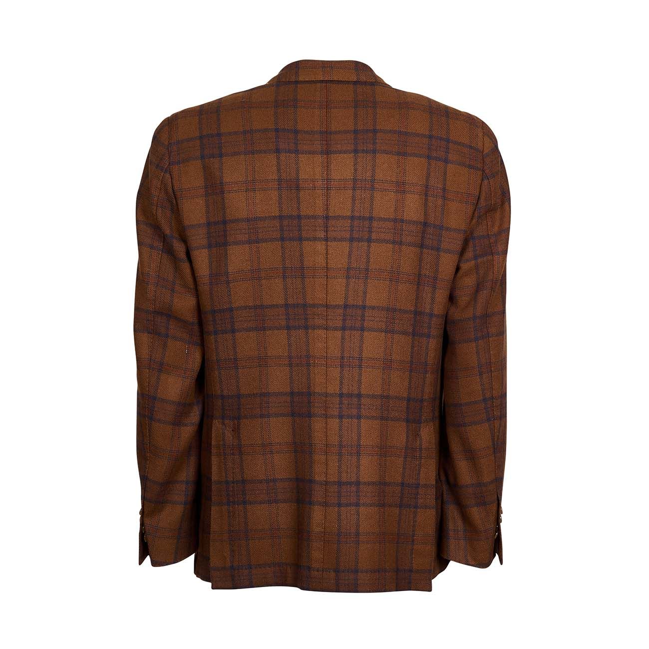 SANTANIELLO Giacca Scozzese Tartan A 2 Bottoni Uomo Cammello Blu SANTANIELLO/FLQ3081 54CCAMMELLO/BLU 