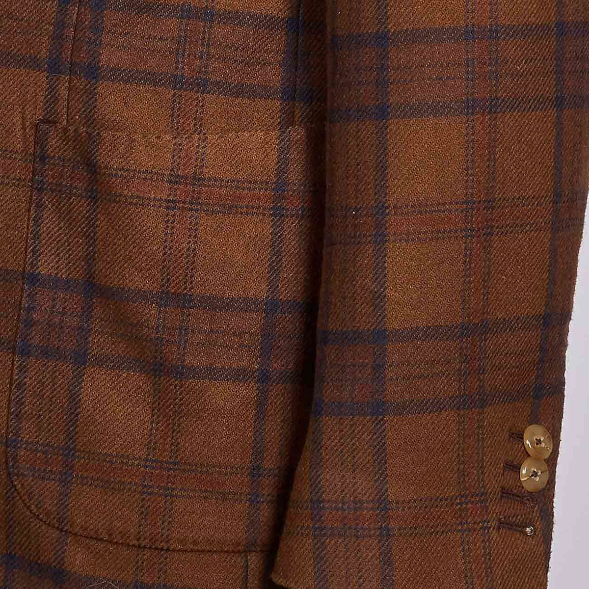 SANTANIELLO Giacca Scozzese Tartan A 2 Bottoni Uomo Cammello Blu SANTANIELLO/FLQ3081 54CCAMMELLO/BLU 