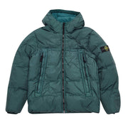 STONE ISLAND Piumino Dyed Nylon Crinkle Con Cappuccio Kids Petrol Verde ST/40433 V0057PETROL.VERDE 