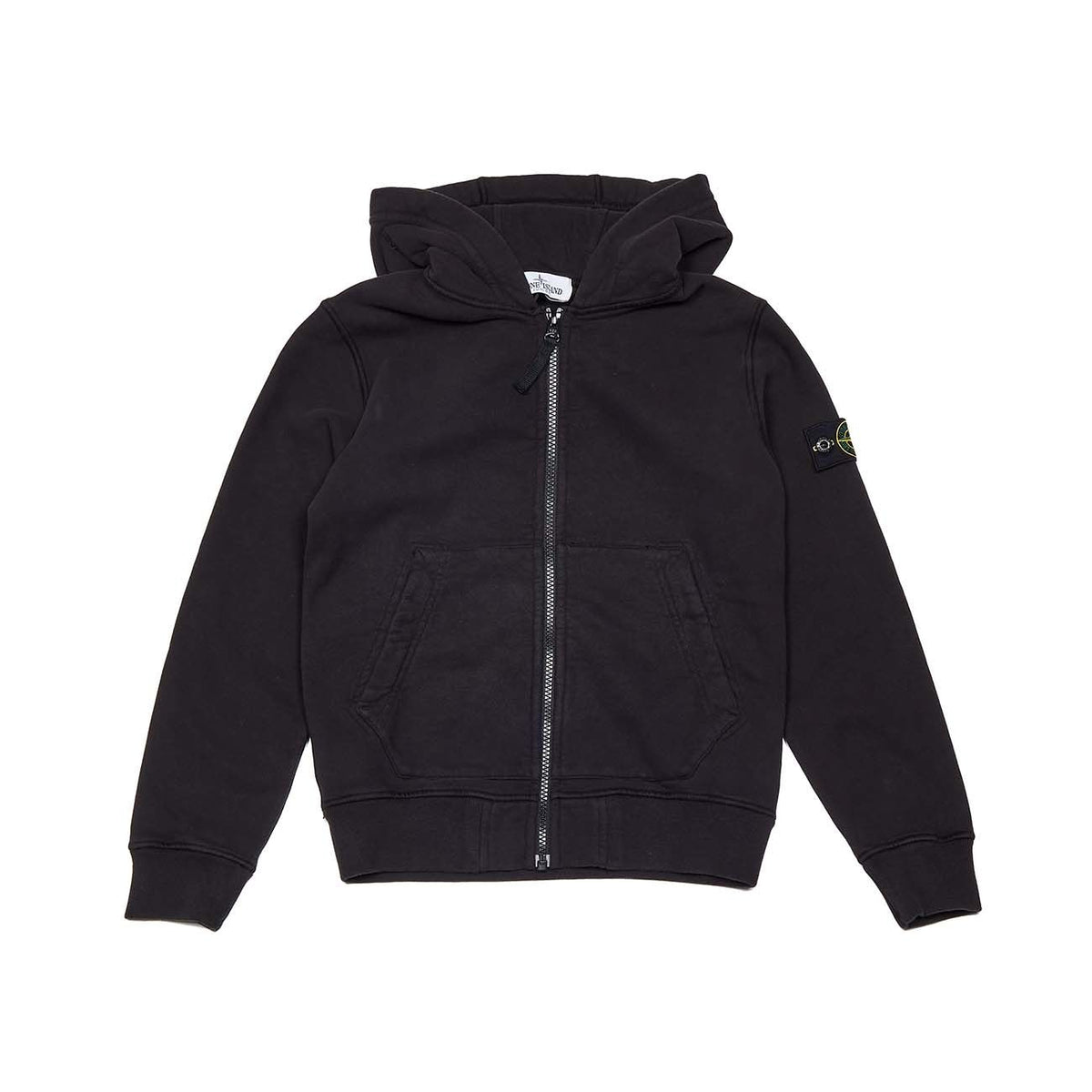STONE ISLAND Felpa Fullzip Con Cappuccio Kids Nero ST/60740 V0029NERO 