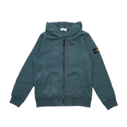 STONE ISLAND Felpa Fullzip Con Cappuccio Kids Petrol Verde ST/60740 V0057PETROL.VERDE 