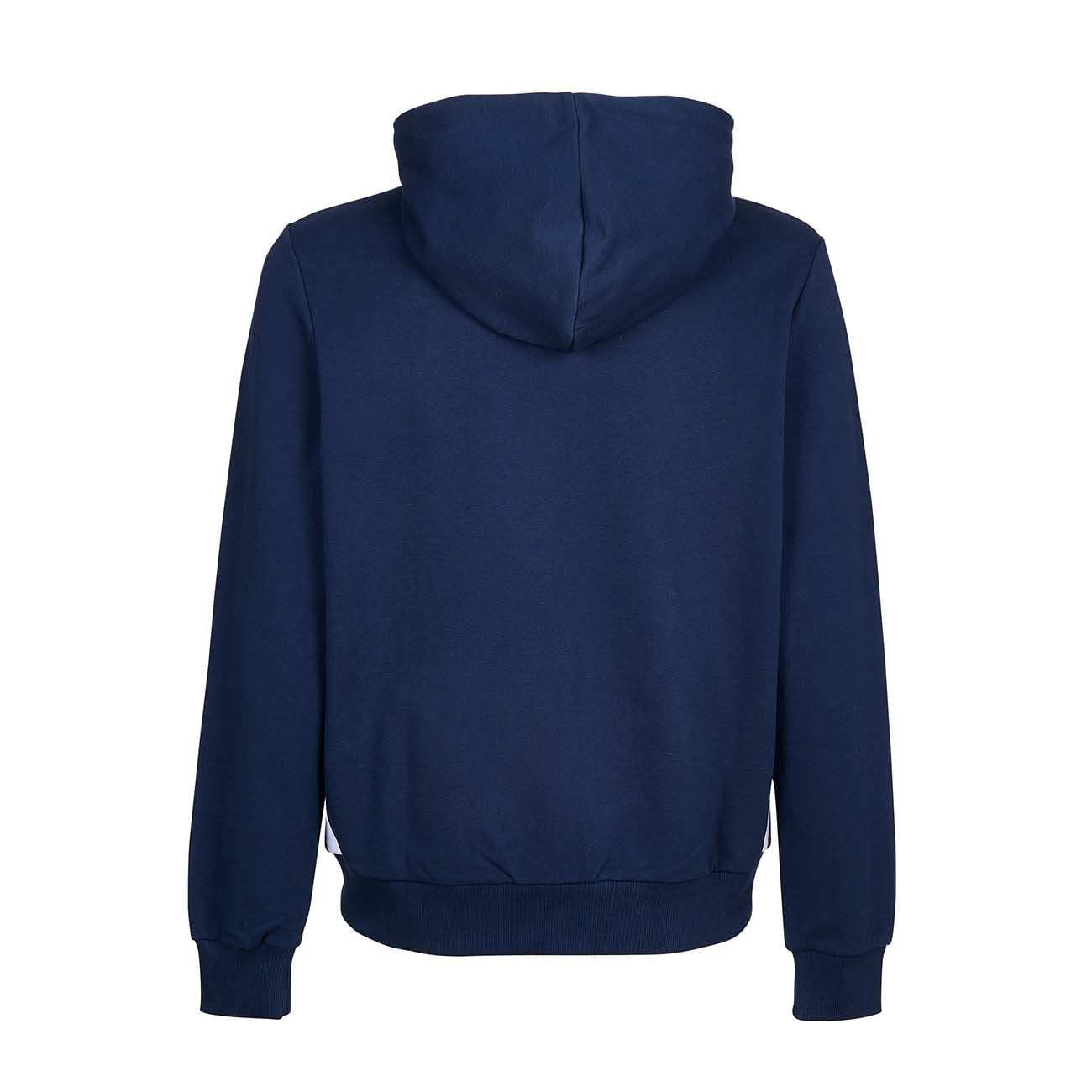 SUN68 Felpa Heritage Con Cappuccio E Bande Laterali Uomo Blu F41110 07NAVY BLUE 