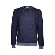 SUN68 Pullover Round Vintage Merinos Uomo Navy Blue K41127 07NAVY BLUE 