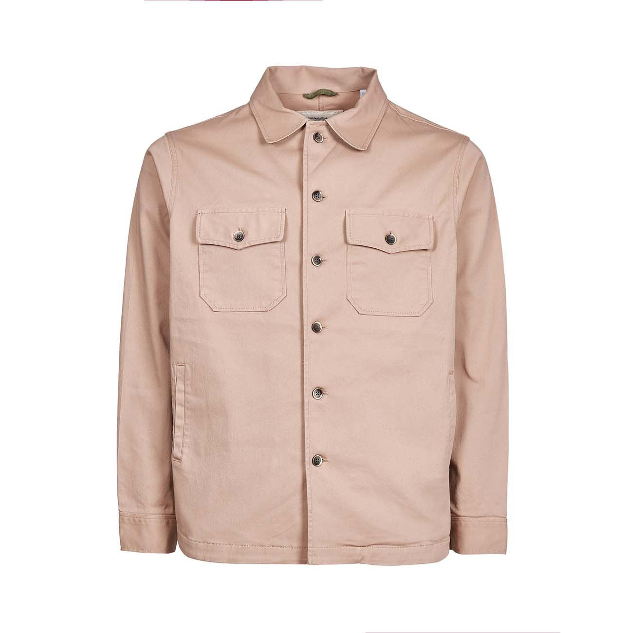 TINTORIA MATTEI 954 Giacca Camicia In Cotone Uomo Tortora TIN/TPAUNR1 UQ3TORTORA 