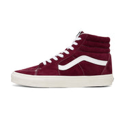 VANS Scarpe Alte Sk8-Hi In Pelle Scamosciata Uomo Pomegranate Snow White VN0A32QG9G81 POMEGRNTSNWWHT 