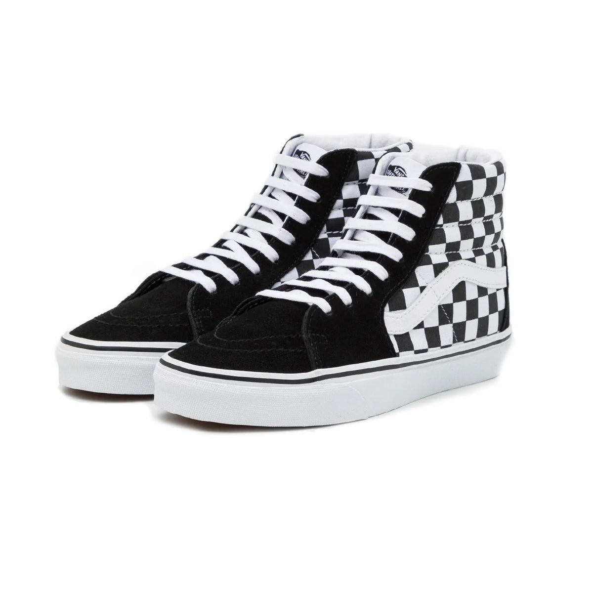 VANS Scarpe Alte Checkrboard Sk8-Ii Uomo Nero Bianco VN0A32QGHRK1 BLACK/TR WHITE 