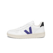 VEJA Sneaker V-10 Uomo White Purple Black VX022618 WHITE.PURPLE.BLACK 