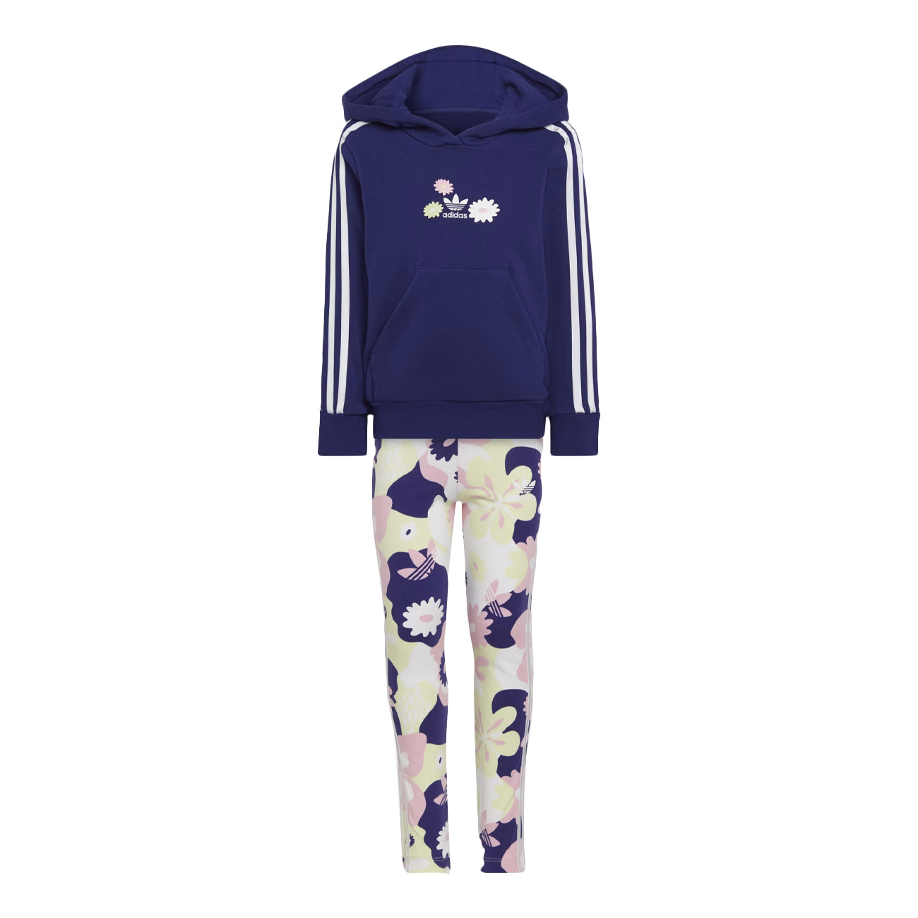 ADIDAS Tuta Flower Print Bimba Legacy Indigo HC4601 LEGACYINDIGO 