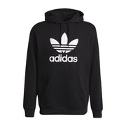 ADIDAS Felpa Con Cappuccio Stampa Trefoil Uomo Black White H06667 BLACK/WHITE 