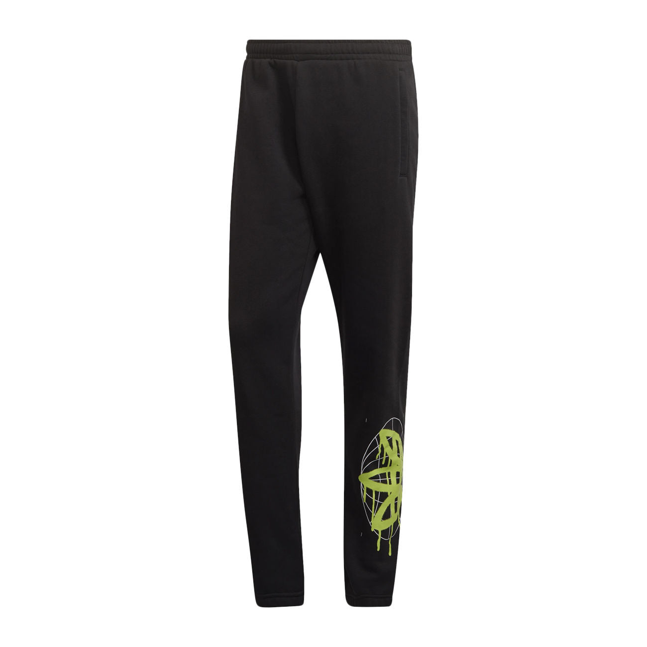 ADIDAS Jogger Graphic Behind Uomo Black Yellow HC7982 BLACK.SYELLOW 