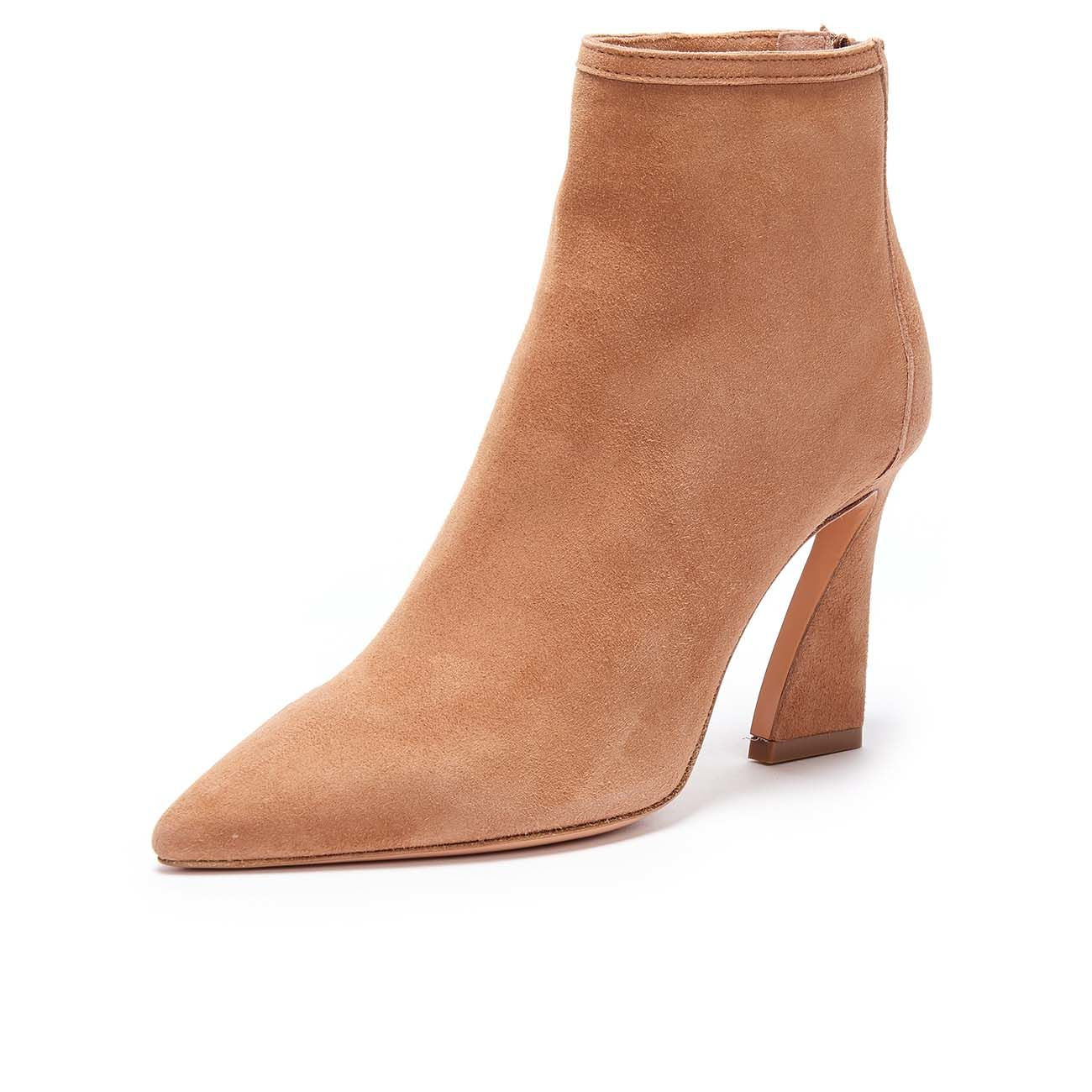 ANNA F. STIVALETTO D. A PUNTA TACCO 9CM IN SUEDE  ANNA F. 9502 BEIGE 