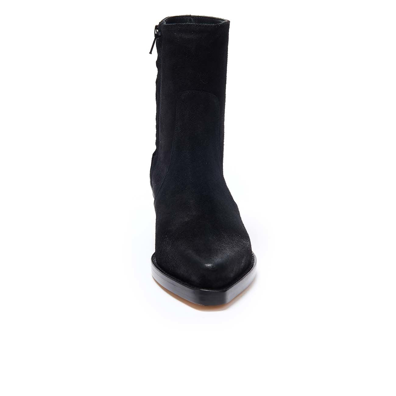 ANNA F. TEXANO D. A PUNTA TACCO 4CM IN SUEDE SCAMOSCIATO ANNA F. 9677 NERO 