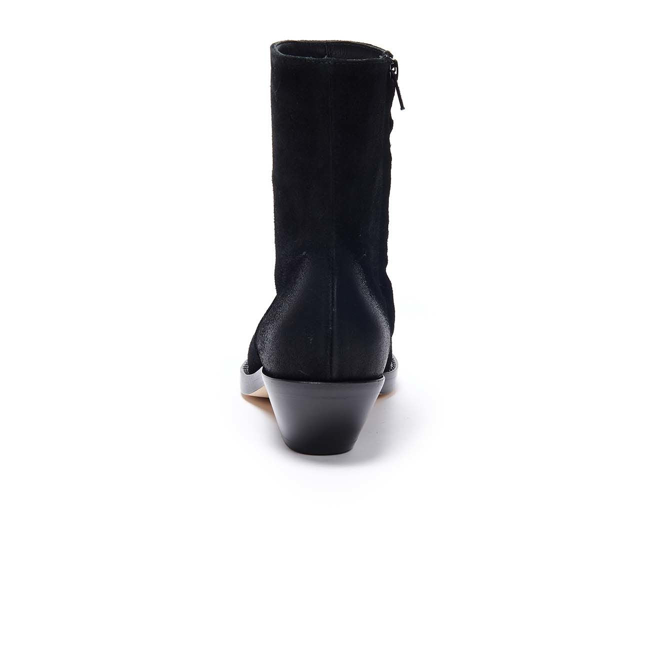 ANNA F. TEXANO D. A PUNTA TACCO 4CM IN SUEDE SCAMOSCIATO ANNA F. 9677 NERO 
