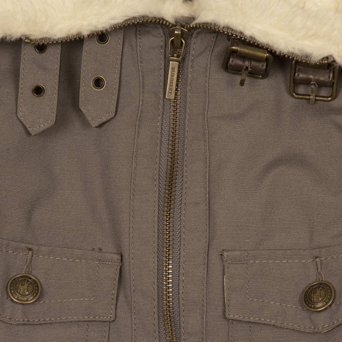 BURBERRY Giubbotto Con Interno In Montone Bimbo Tortora 10BURB06566 294TORTORA 