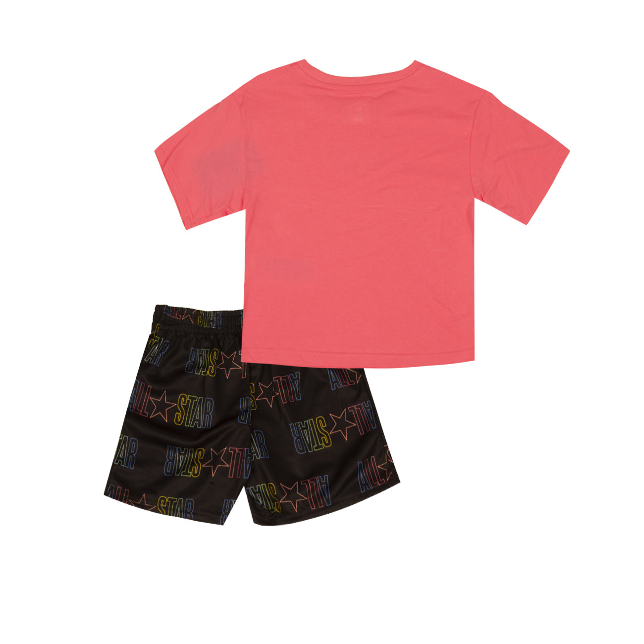 CONVERSE Set T-Shirt Boxy Mesh Shorts Bimba Black 3CC743 023BLACK 