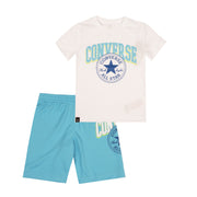 CONVERSE Set T-Shirt Renew And Short Mesh Bimbo Baltic Blue 8CC671 F85BALTICBLUE 