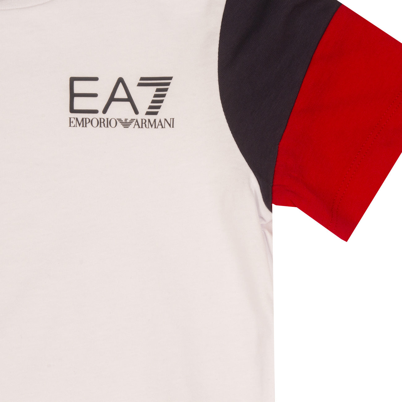 EA7 T-Shirt Colorblock Bimbo White 3LBT65BJ02Z 1100WHITE 