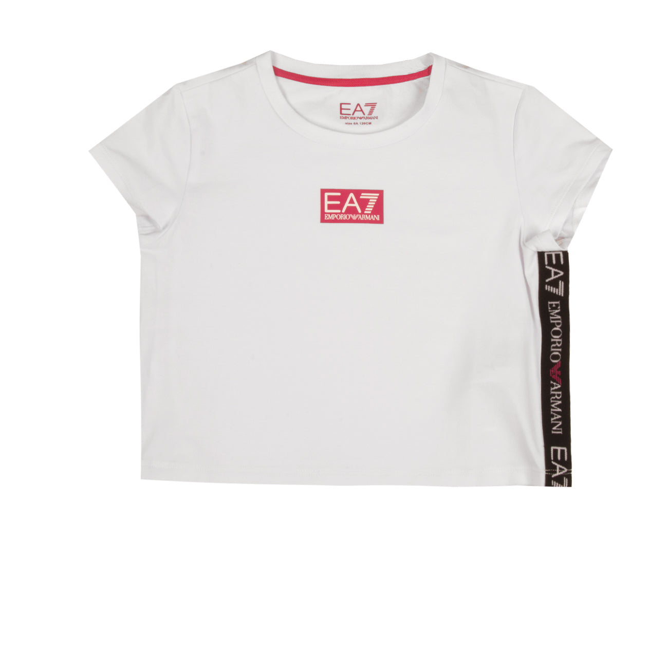EA7 T-Shirt Mini Logo Bimbo White 3LFT13FJDLZ 1100WHITE 