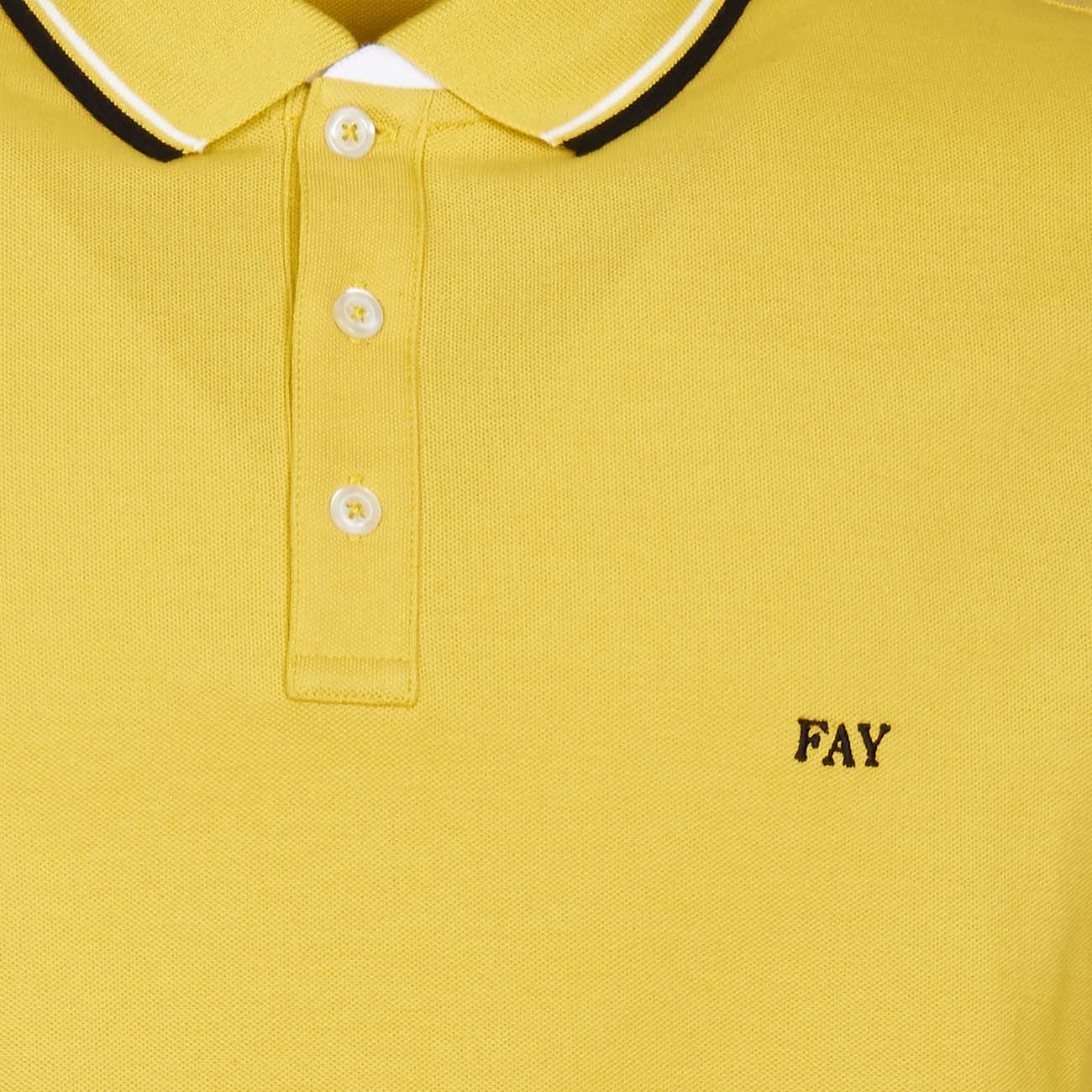 FAY Polo Piquet Con Profilo Uomo Mais NPMB244140STDWG G015MAIS 