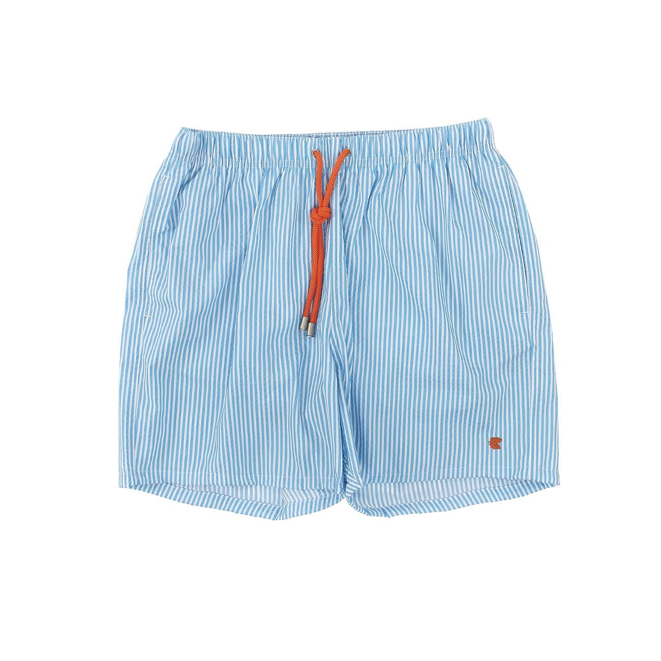 GALLO Boxer Seersucker Righe Con Logo Ricamato Uomo Turchese Bianco AP512957 12654TURCHESE/B.CO 