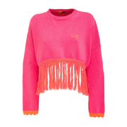 GIADA BENINCASA Pull Cropped Con Frange Donna Ibisco GIADA/AP513107 11816IBISCO 
