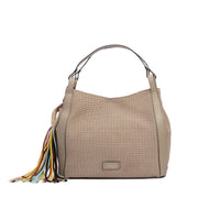 GIANNI CHIARINI Borsa Jade In Pelle E Tessuto Donna Vapore BS9525/TRC/VEL 7282VAPORE 