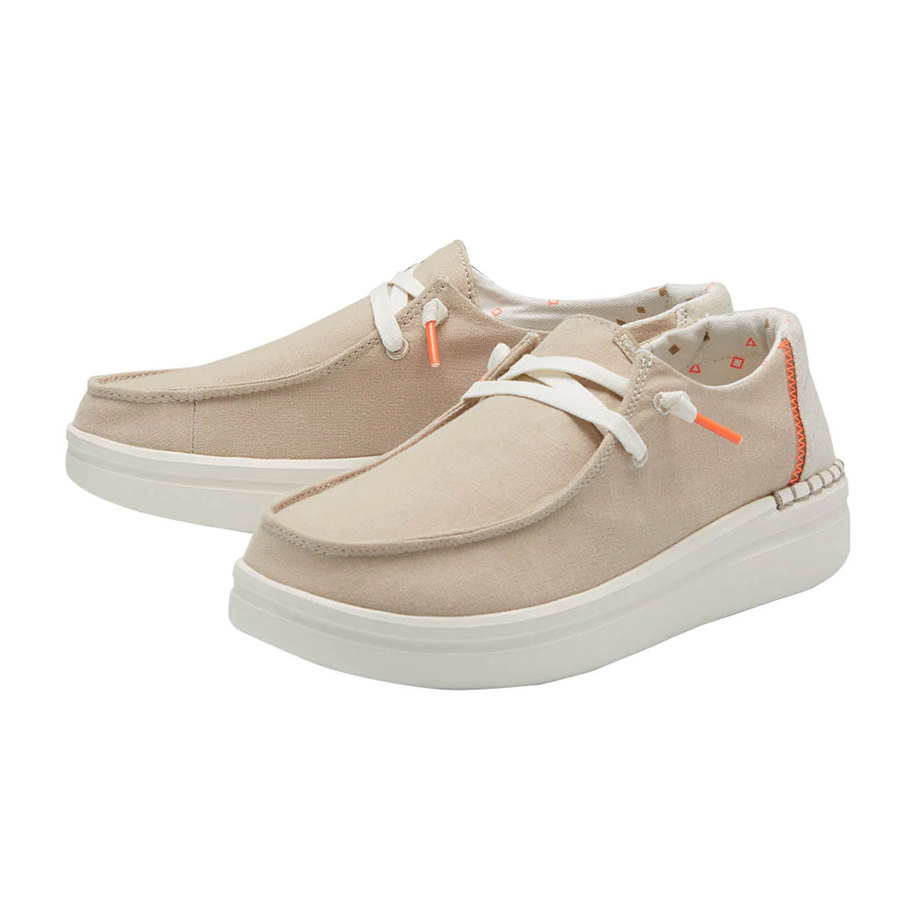 HEY DUDE Mocassini Wendy Rise Donna Chambray Sandshell 12194 0407CHAMBRAYSANDSHELL 